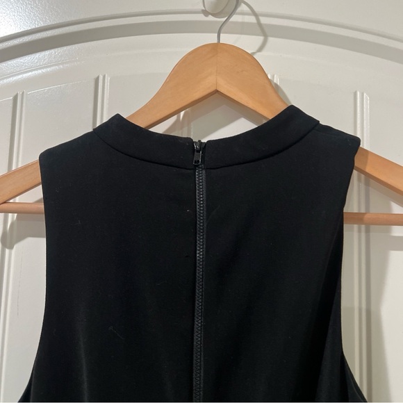 Cameo Black Peplum Mini Dress Size Small Sleeveless Criss Cross Detail - Picture 6 of 8